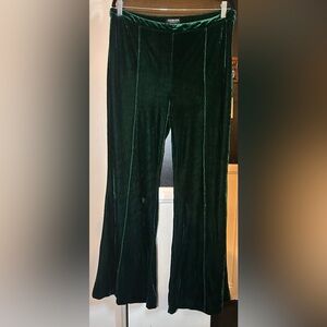 Fashion Nova Green Emerald Velvet Pants plus curve